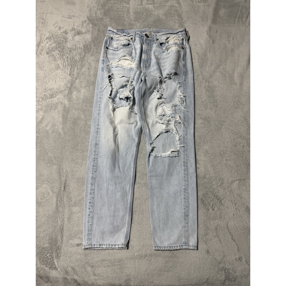 American Eagle Jeans Womens 6 Blue 90s Slim Boyfriend Distressed‎ Light Wash 29